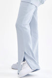 Cotton Terry Slit Hem Pants