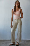 S1309N | Knit Striped Seamless Padded Tank Top