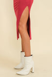 Side Slit Midi Dress