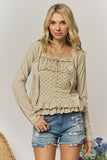 POLKA DOT RUFFLE CAMI & CARDIGAN - RET4276