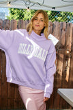 IT2594E-DILLYDALLY | 'DILLY DALLY' Mock Neck Sweatshirt
