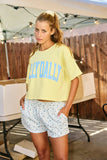 T1754K | 'DILLY DALLY' Graphic Jersey Boxy Crop Top