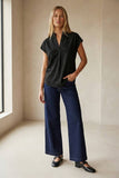 Soft Matte Drop Shoulder Blouse