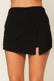 Elastic High Waisted Techno Crepe Skort 9
