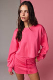 PX19073 Cozy Sweatshirt and Mini Skirt Set