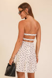 Floral Twist Bandeau Mini Dress