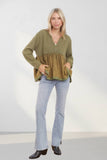 MINERAL WASHED BABYDOLL TUNIC TOP - RET3678WN