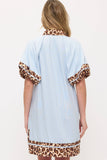 Leopard Contrast Dress