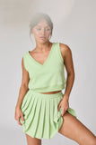 Serena Vest Top w/ Pleated Skirt Set