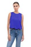 Scalloped Hem Top