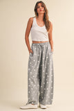 IP1506 POLKA DOT PRINTED BARREL CASUAL SWEATPANTS