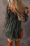 BOHO Floral Sweetheart Neck Mini Dress