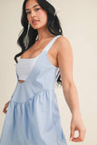 Gingham Print Double Layered Play Dress