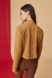 Faux Suede Zip Up Jacket