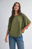 8550HN Boxy Dolman Short Sleeve Top