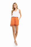 Lace Trim Tie Waist Shorts