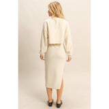 Knit Pullover And Midi Dress Set