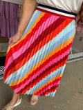 Color Block Maxi Skirt