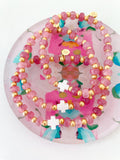 Pink Cross Bracelet