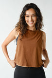 Pima Cotton Relaxed Side-Knot Tank