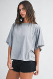 8550HN Boxy Dolman Short Sleeve Top
