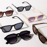 Retro Square Frame Sunglasses Modern Fashion Style