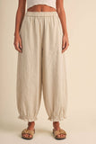 IP1582 ELASTIC WAIST BALLOON PANTS