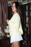 BRANDY Ribbed Knit Off The Shoulder Relaxed Sweater Cardigan