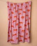 Tiger Walk Throw   Pink/Orange   50x60