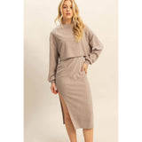 Knit Pullover And Midi Dress Set