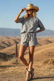 Polka Dot Relaxed Fit Heavy Scuba Top and Shorts Set