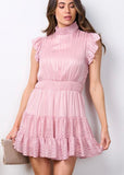 Pink Smock Shimmer Dress