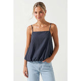 Billowy Cami Top With Bubble Hem