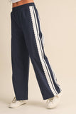 IP1467 SIDE LACE CONTRAST TRACK PANTS