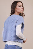 12W3382N-Oversized Button Down Knit Sweater Top