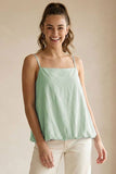 Billowy Cami Top With Bubble Hem