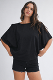 8550HN Boxy Dolman Short Sleeve Top