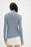 Stripe Turtleneck basic top fitted tee long sleeve top