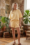 Polka Dot Relaxed Fit Heavy Scuba Top and Shorts Set