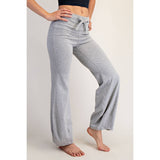COTTON LYCRA BUBBLED FLARE PANTS
