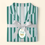 Slumber Party Pajama Shorts Set–Sicily Stripes Teal Pre-Pack