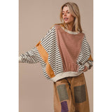 STRIPE MIXED AND MATCH LOOSE FIT TOP