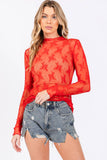 LONG SLEEVE FLORAL LACE TOP