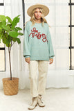 LESW3439 - X-MAS DECOR ACCENT SWEATER TOP