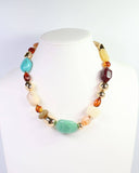 Calais Stone Beaded Necklace Dark Multi