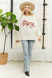 LESW3439 - X-MAS DECOR ACCENT SWEATER TOP