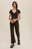 Stretch Flare Denim Pants