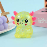 Cartoon Sequin Axolotl Squishy Toy Slow Rising Stress Relief Squeeze Toy