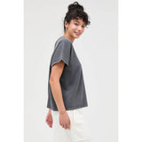 Capped Sleeve Mineral Wash T-Shirt