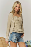 POLKA DOT RUFFLE CAMI & CARDIGAN - RET4276